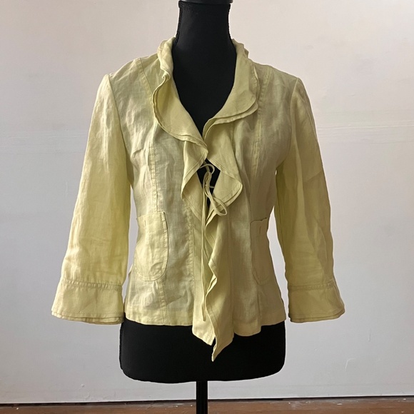 100% yellow linen jackets - Picture 3 of 10